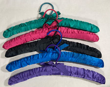 Padded Satin Fabric Covered Hangers Lot of 5