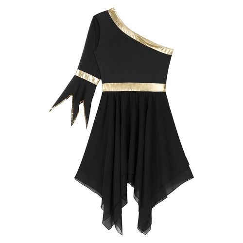 Para mujeres Disfraz de Baile Fiesta Vestido Show Vestidos de Baile Ropa Corta Borde Gimnasio - Imagen 25 de 77