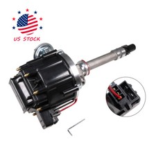 Black Hei Distributor 65k Coil For 1962-74 Sbc Chevy Corvette Tach Drive 350 327