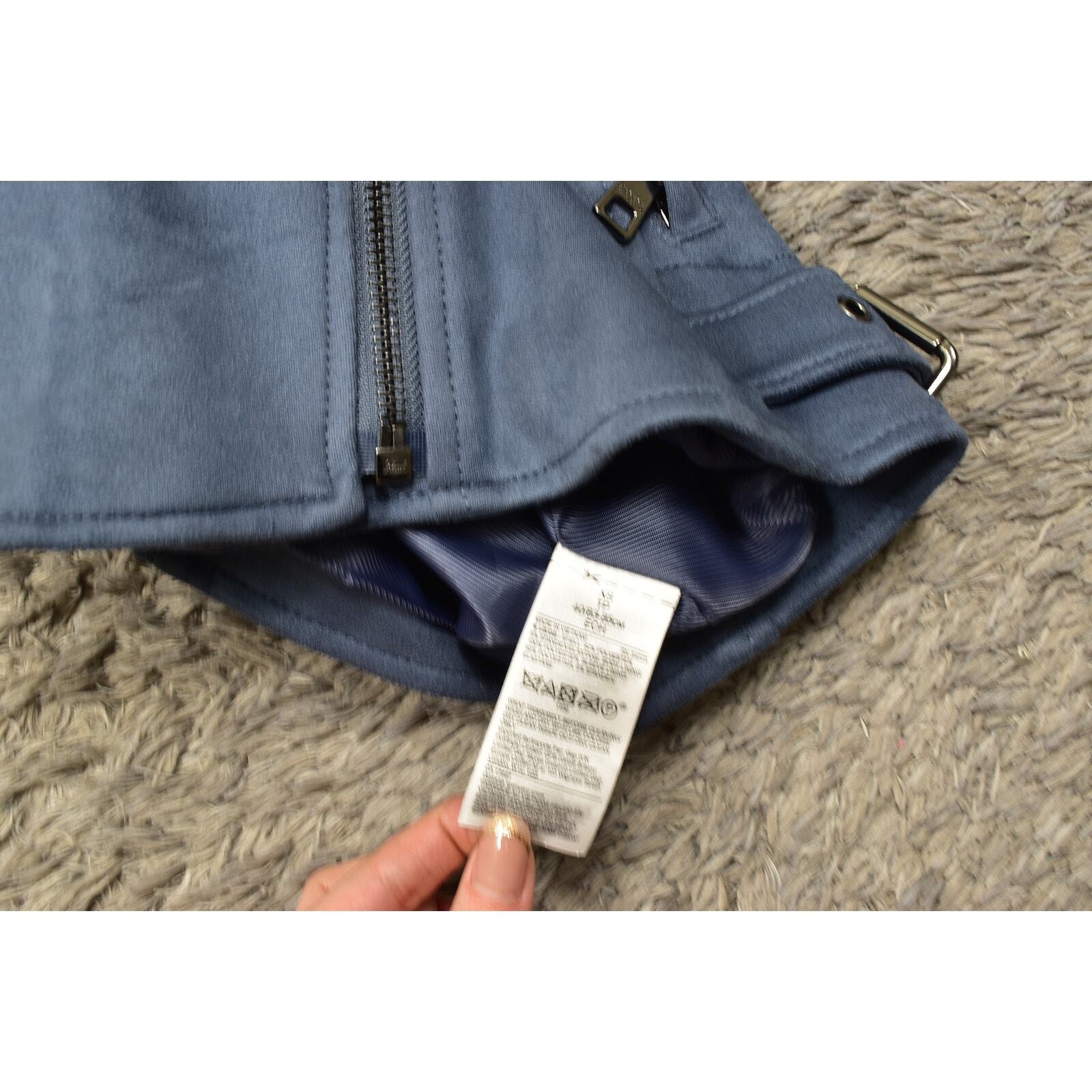 Banana Republic Blue Basic Jacket Crop Microfiber… - image 4