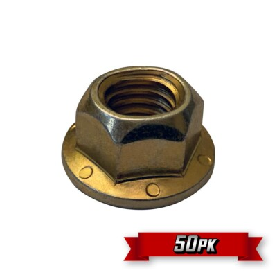 #ad Hex Flange Top Lock Nut 5 16quot; 18 Thread Yellow Zinc GR.G {50pk} $9.95