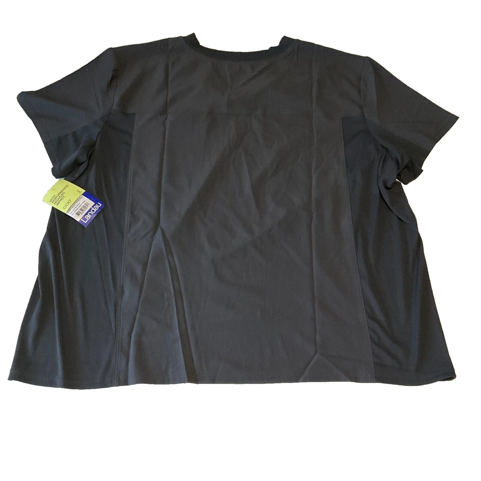 Blusa esfoliante Landau manga curta masculina tamanho 5XL cinza 3 bolsos elástica Lt111 - Imagem 2 de 4