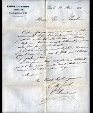 PARIS (IX�) TAILOR in CONFECTION / FASHION "GRAFER / P. JACOB Succ" in 1866