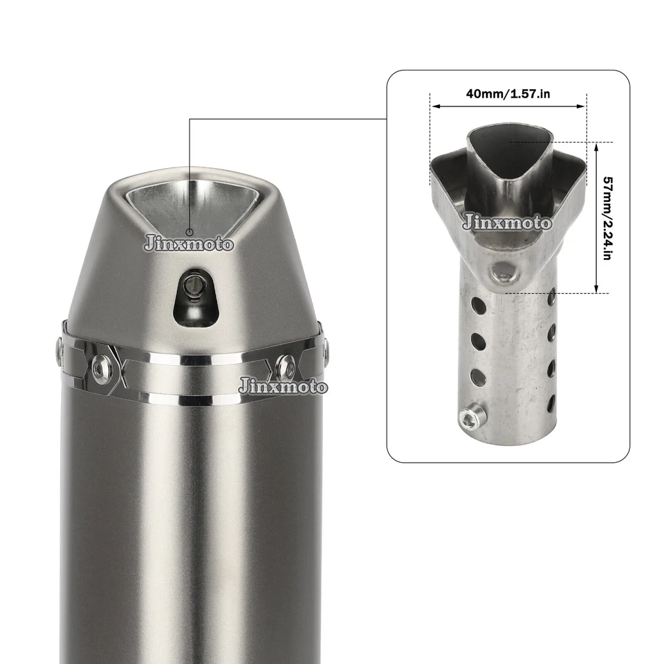 Tubo de escape deslizable 38-51 mm DB deflector asesino para Suzuki GSXR600 GSXR750 SV650 Foto 3 de 4