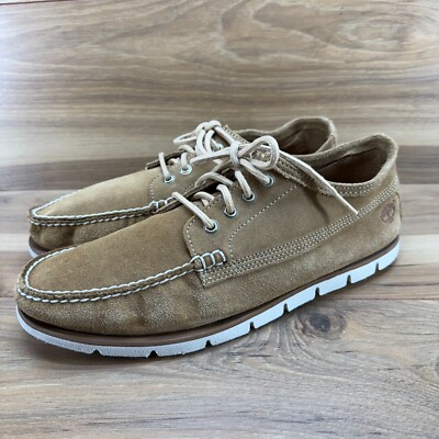 Timberland Mens Size 11 D Tan Suede Comfort Lace Up Loafers  display picture 3