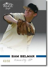 SAM SELMAN 2012 Rize Draft Rookie BLACK Paragon RC #/50