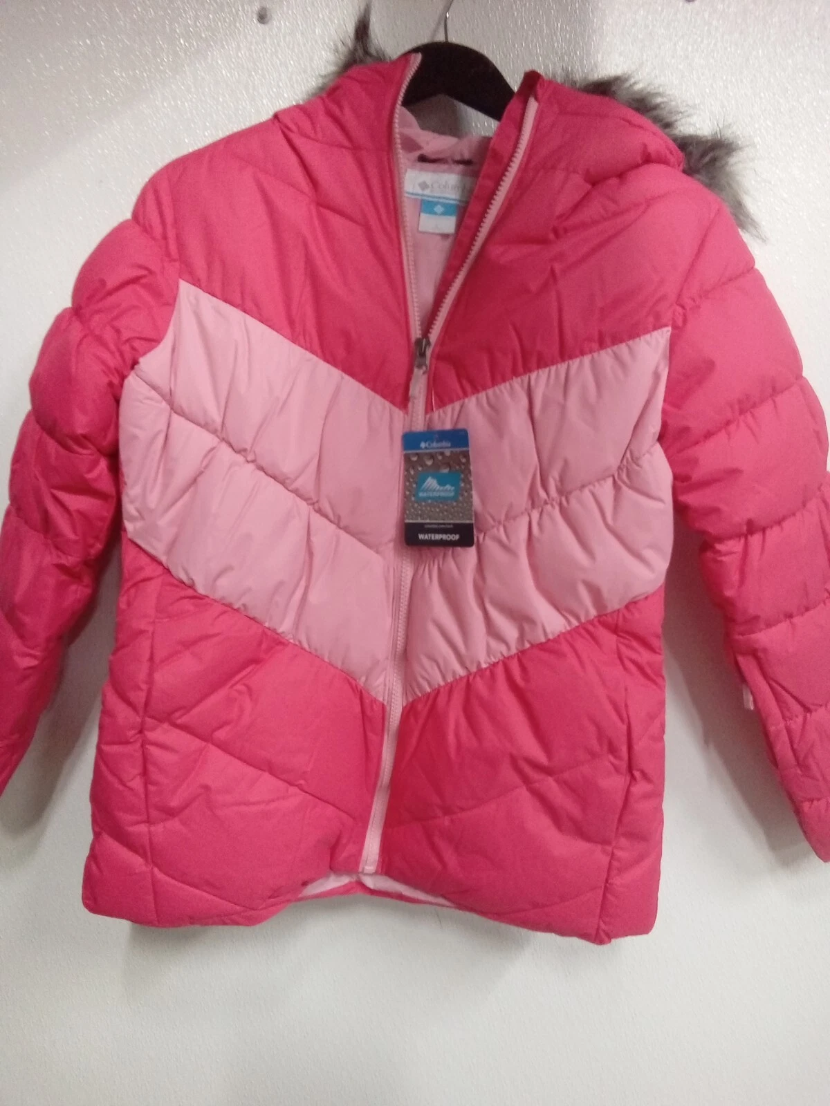 Columbia Arctic Blast Light Pink Kids Girls Winter Jacket Sz Large #5B1A