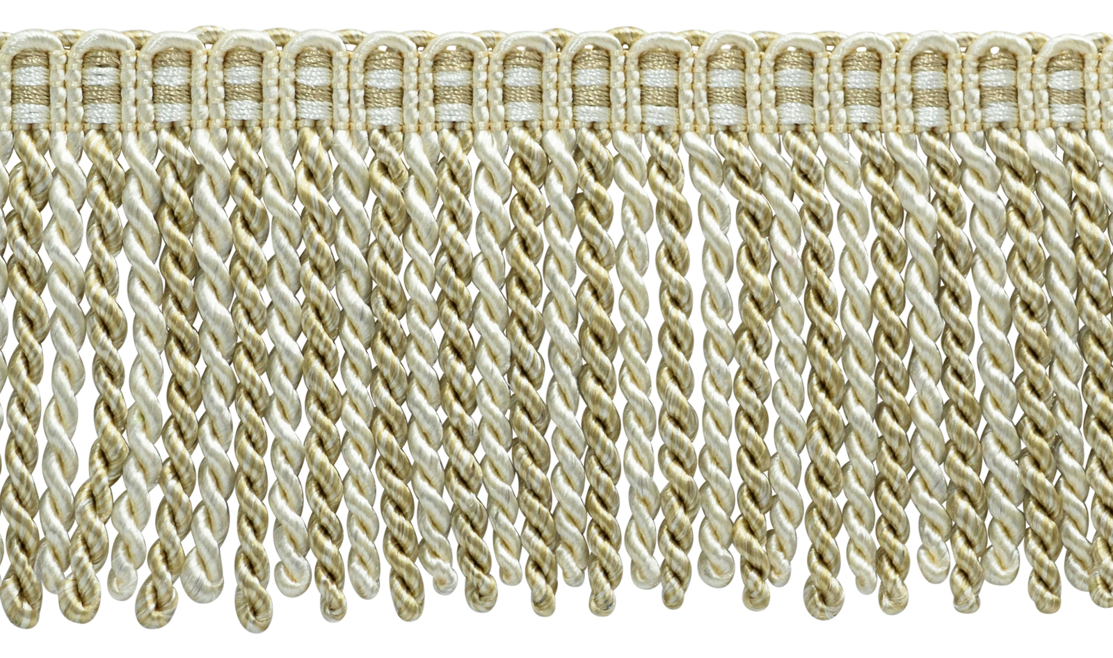 Ivory Light Beige 3"" Bullion Fringe Trim White Sands [27 Yards]