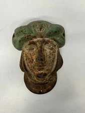 Antique Carnival Carousel Cast Iron Face Sculpture Herschell Spillman Style