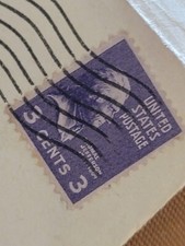 US 1938 3c Sc-807 Thomas Jefferson Deep Violet Mint on paper - US Seller