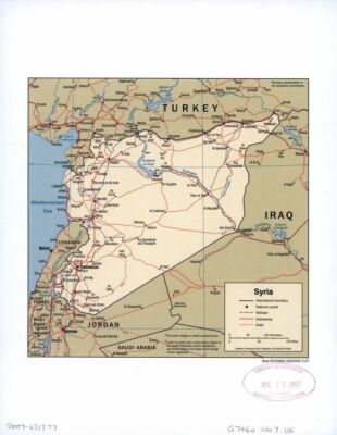 18'' x 24'' Map 2007 Syria