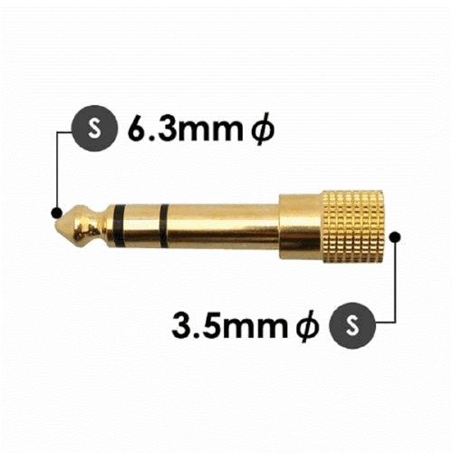 Adattatore Jack 3.5 6.3 mm Audio Stereo AUX Cuffie Altoparlanti metallo  dorato | eBay