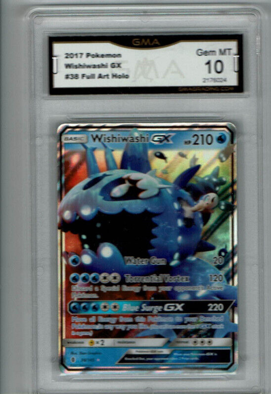 Wishiwashi GX - 38/145 - Pokemon Guardians Rising Sun & Moon Gem Mint 10