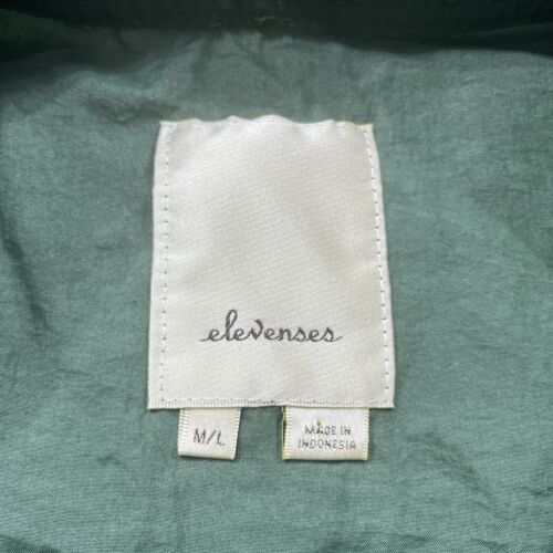 Elevenses Jacket Womens Size M / L Windbreaker Coat Green Pink Cropped Gorpcore - Picture 2 of 10