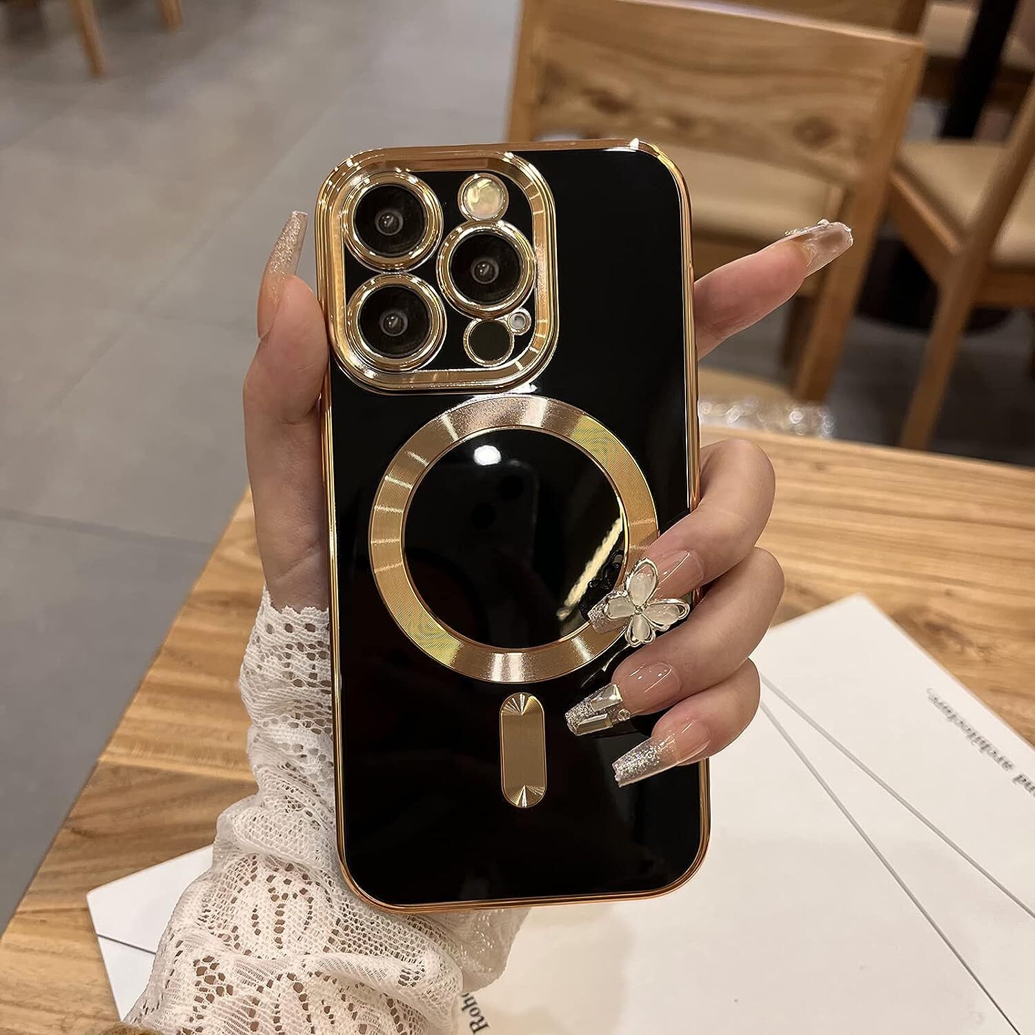 Magnatic Case for iPhone 14 Pro Max Case [Compatible with Magsafe] with Camera L