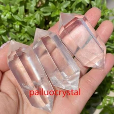 150g+ Natural Clear Crystal Obelisk Quartz Crystal Double Point Wand Reiki 3pcs