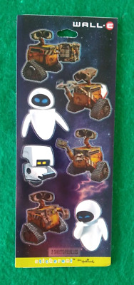 Rare Hallmark Disney WALL-E foil stickers (7 total) Wall-E/M-O/EVE/Cockroach