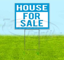 HOUSE FOR SALE 18x24 Yard Sign WITH STAKE Corrugated Bandit USA REAL ESTATE