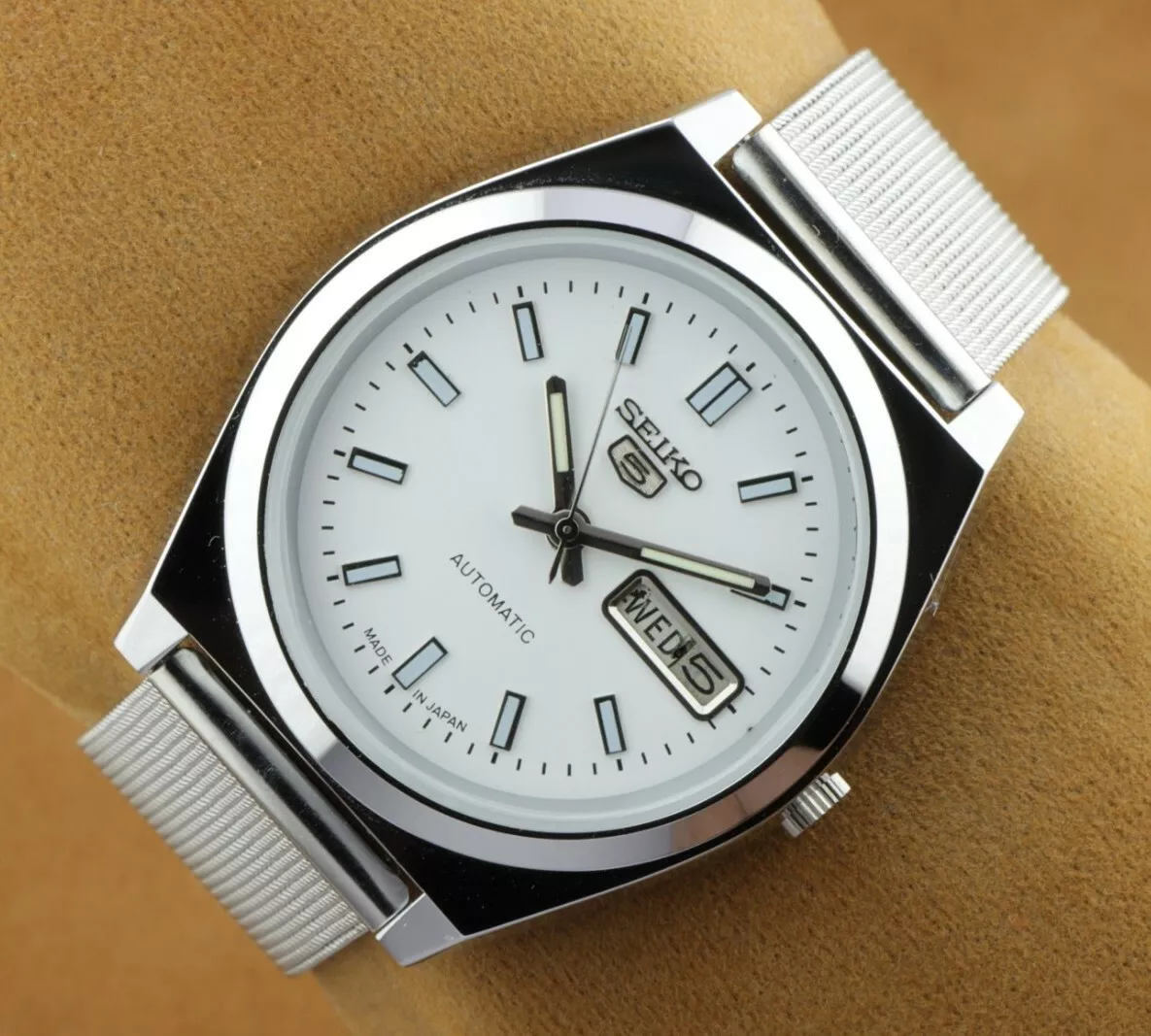 VINTAGE SEIKO 5 AUTOMATIC JAPAN MEN&#039;S WORKING WRIST 37.5MM | eBay