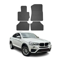 Omac Gummi FußMatten FüR Bmw X4 F26 2014-2018 Automatten Gummi Tpe Schwarz 4Tlg