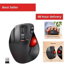 ELECOM EX-G Left Handed Trackball Mouse - Erg...