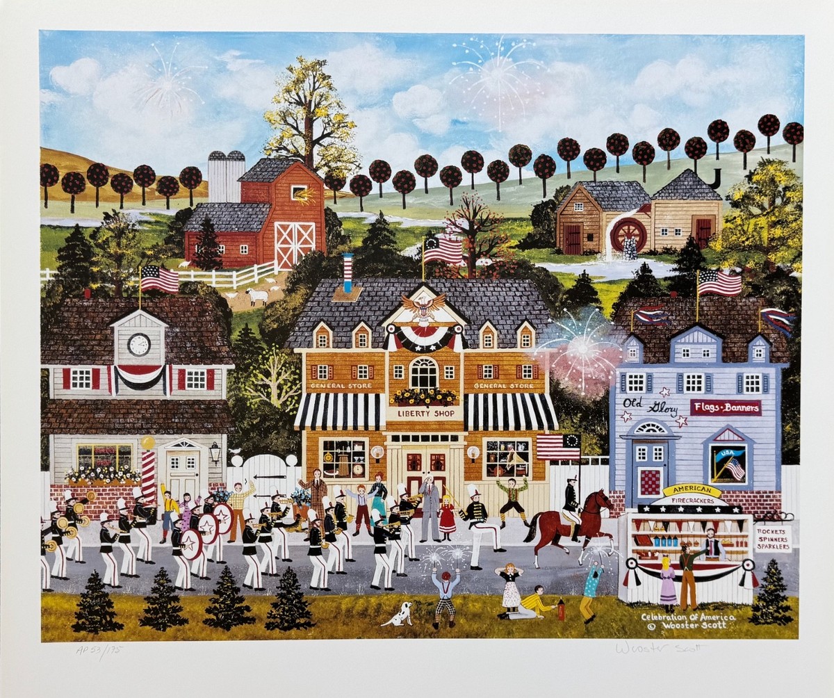 Jane Wooster Scott CELEBRATION OF AMERICA Hand Signed Limited