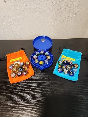 Vintage Pokemon Marble Lot 28 Marbles 1 Case 2 bags (Toy Biz, 2000) Snorlax Mewt