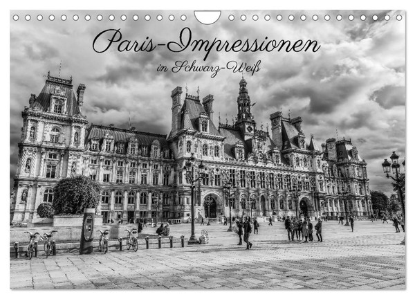Calendar 2027 · US Version · Paris Impressions In Black And White (Wall Calendar-image