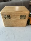 Wooden recipe box branded 'Newman's Own' — photo 4