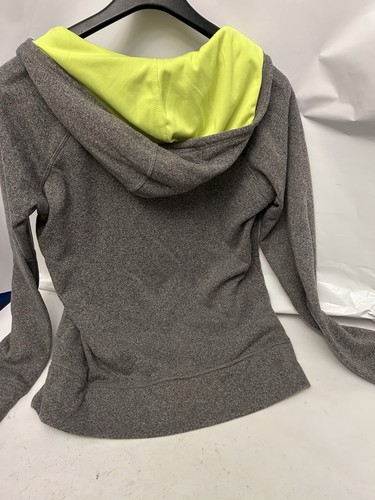 RBX Youths Unisex Grande Gris Sudadera con Capucha Cremallera con Forro Amarillo Fluorescente - Imagen 4 de 4