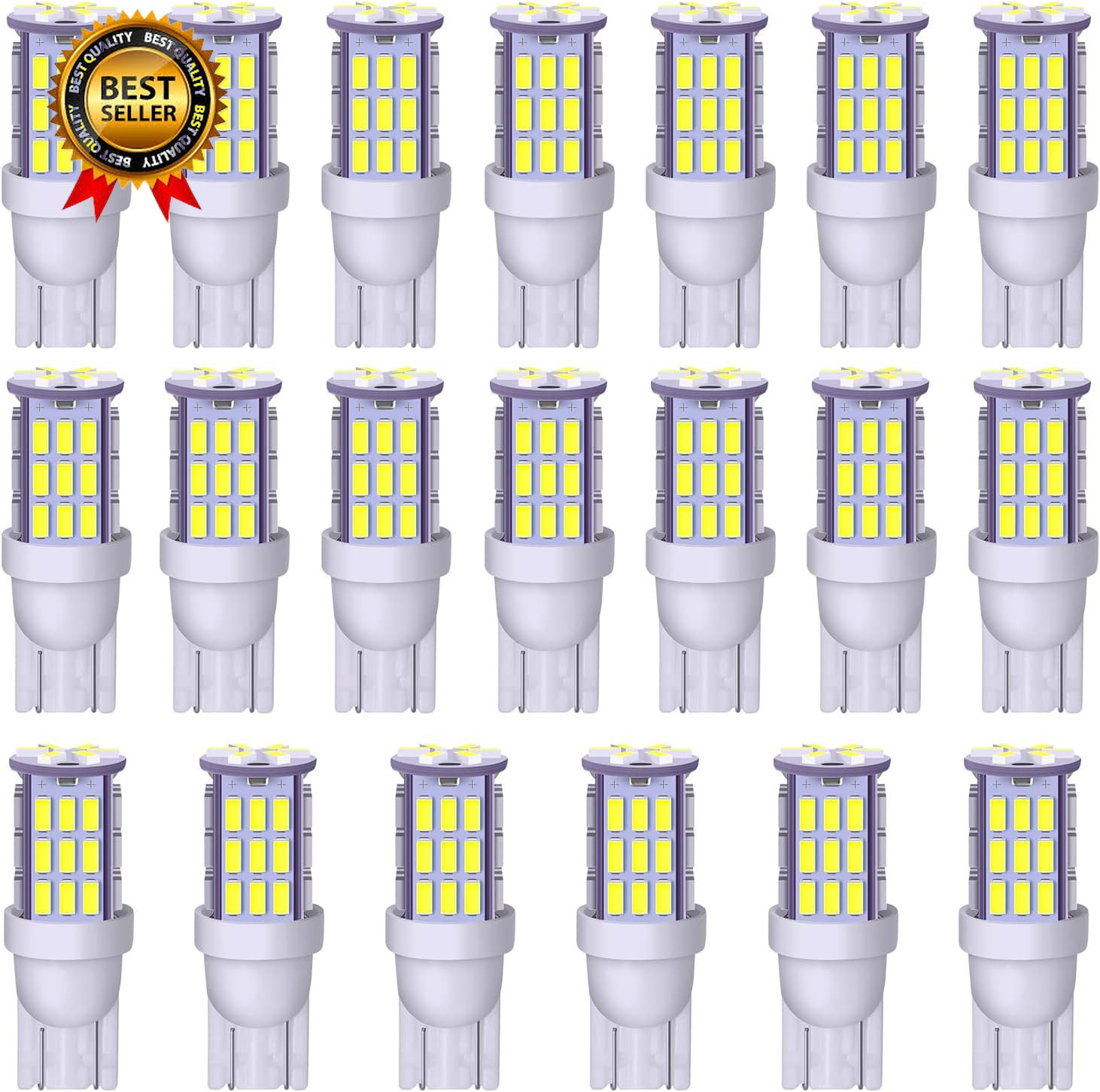 T10 921 194 168 LED Bulbs Cool White 20-Packs, Super Bright 3014 42-SMD LED Repl