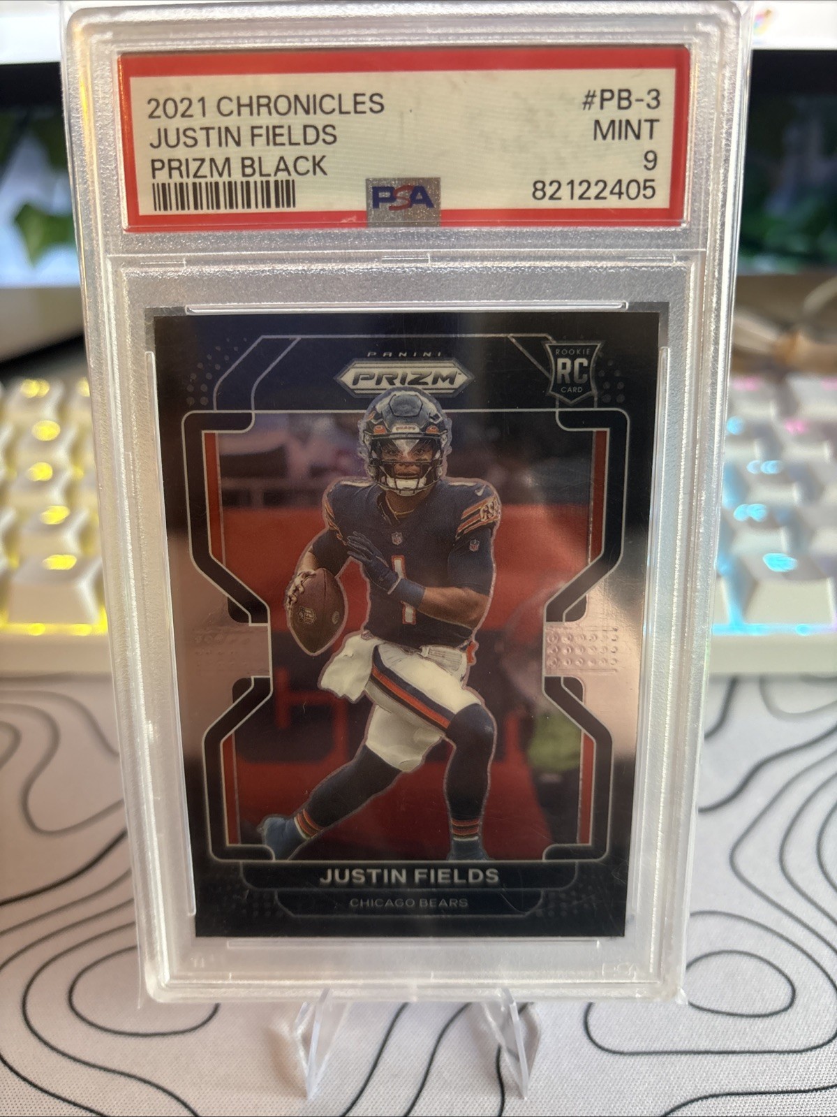 2021 Panini Chronicles PRIZM BLACK JUSTIN FIELDS PSA 9🔥🔥🔥