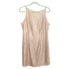 Gunne Sax Jessica McClintock Vintage Gold Lace Cocktail Dress Made in USA Medium