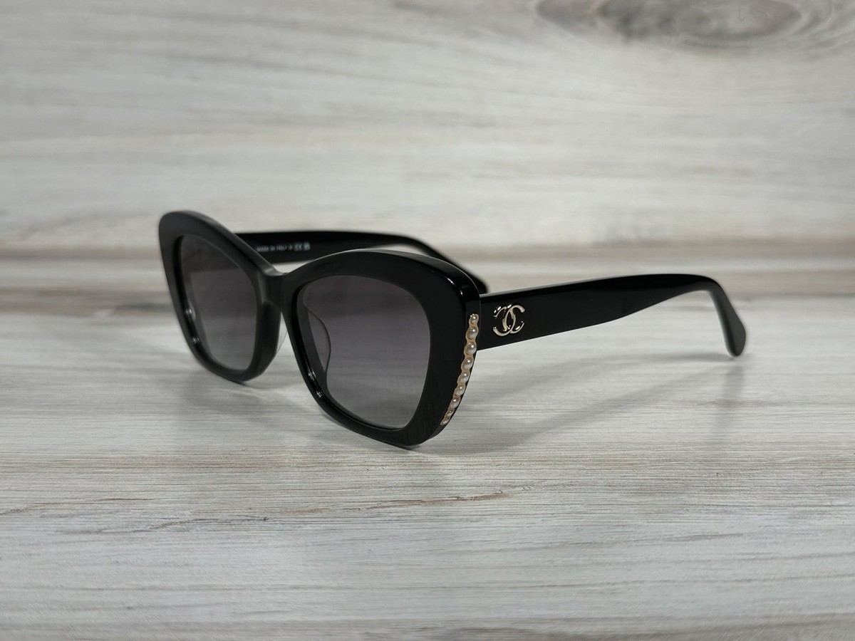 Chanel 5481 Cat Eye Pearl Sunglasses Black & Gold C622/S6  display picture 2