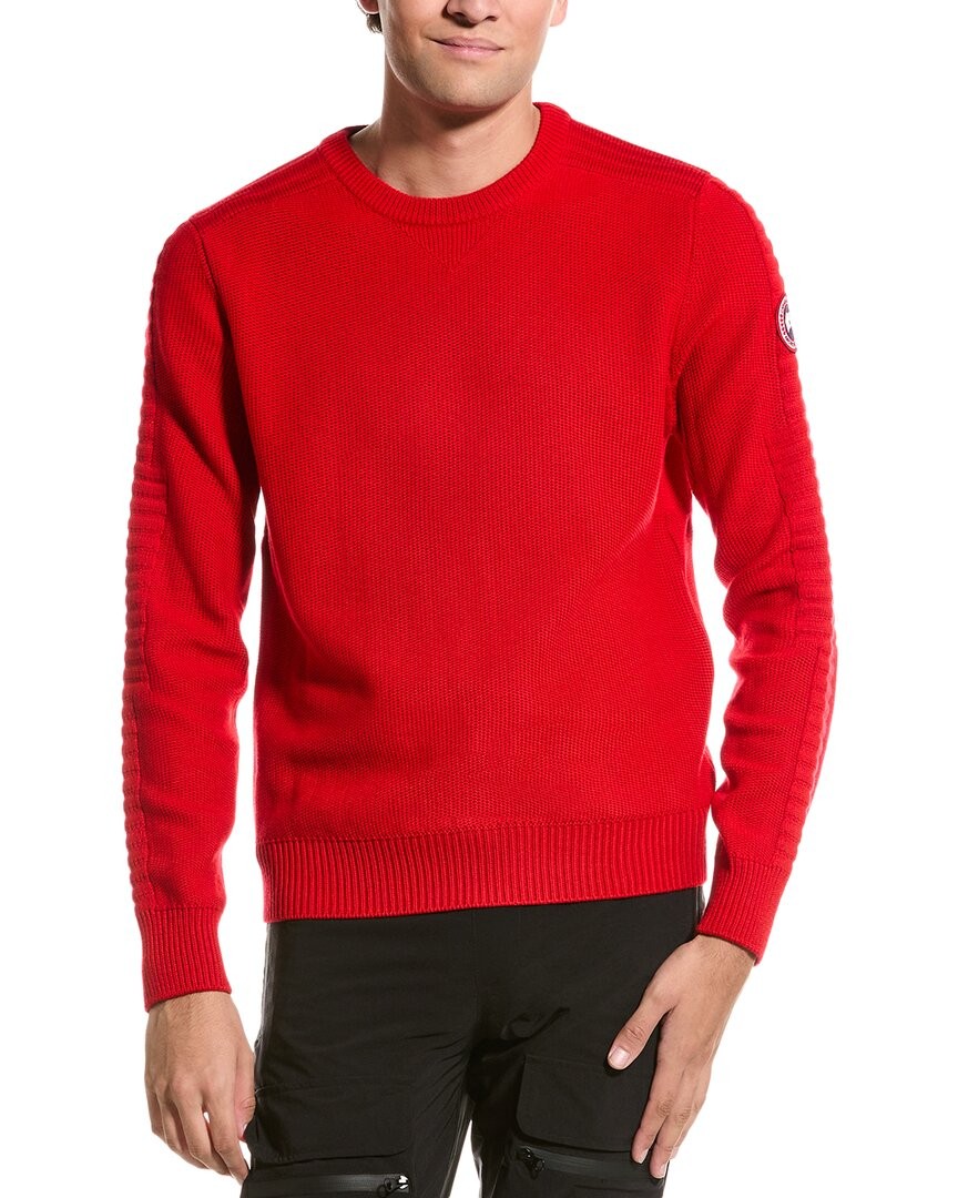 Шерстяной свитер Canada Goose Paterson с круглым вырезом из канадской гусиной шерсти, мужской Красный S