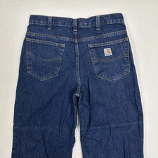 Carhartt Jeans Mens Relaxed Fit Size 32x30 Blue Denim Workwear Work Pants 381-83