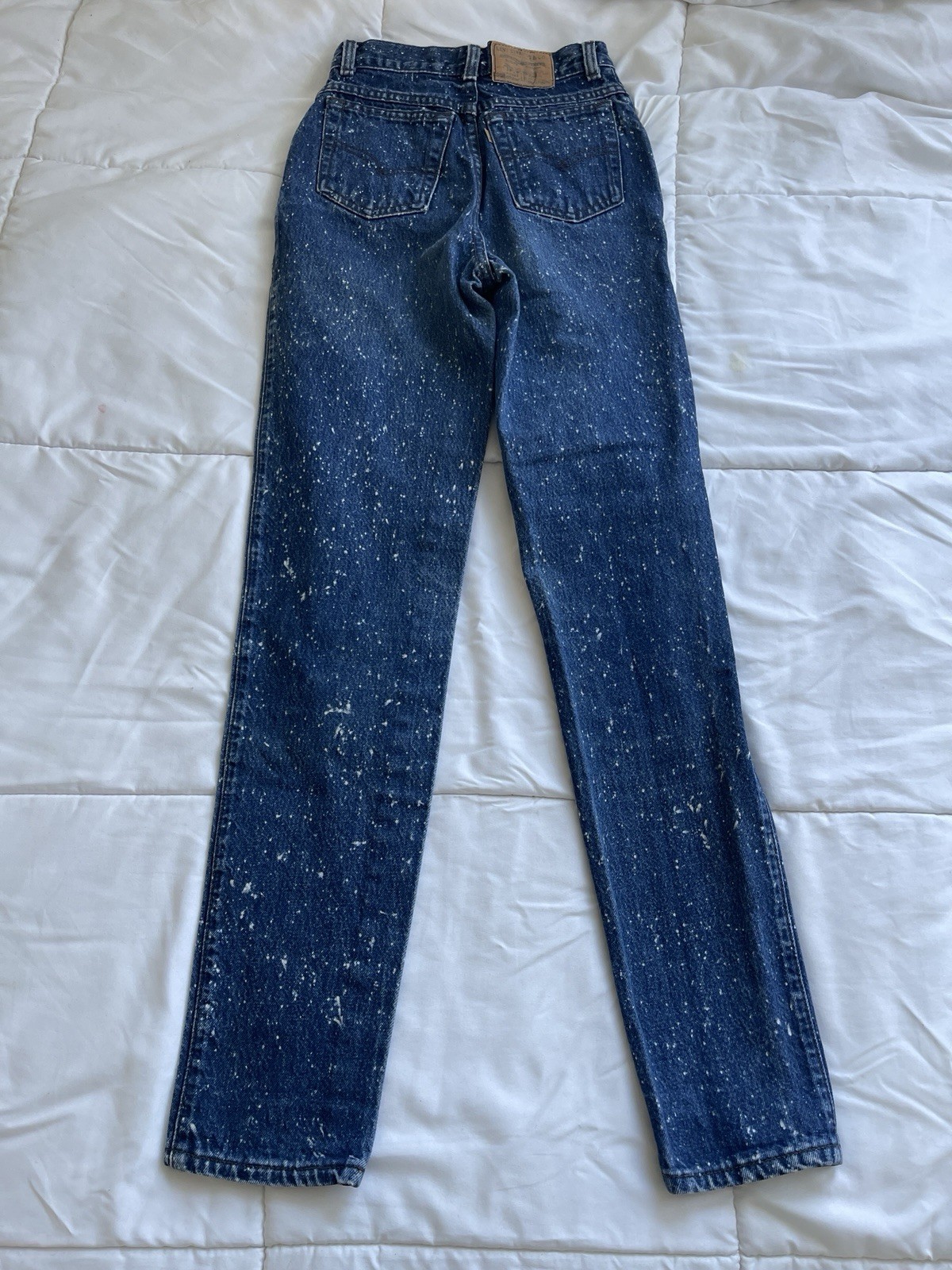 Vintage Levi’s Galactic Galaxy Wash Jeans Made USA 24x31 Blue 80s Student Size thumbnail 4