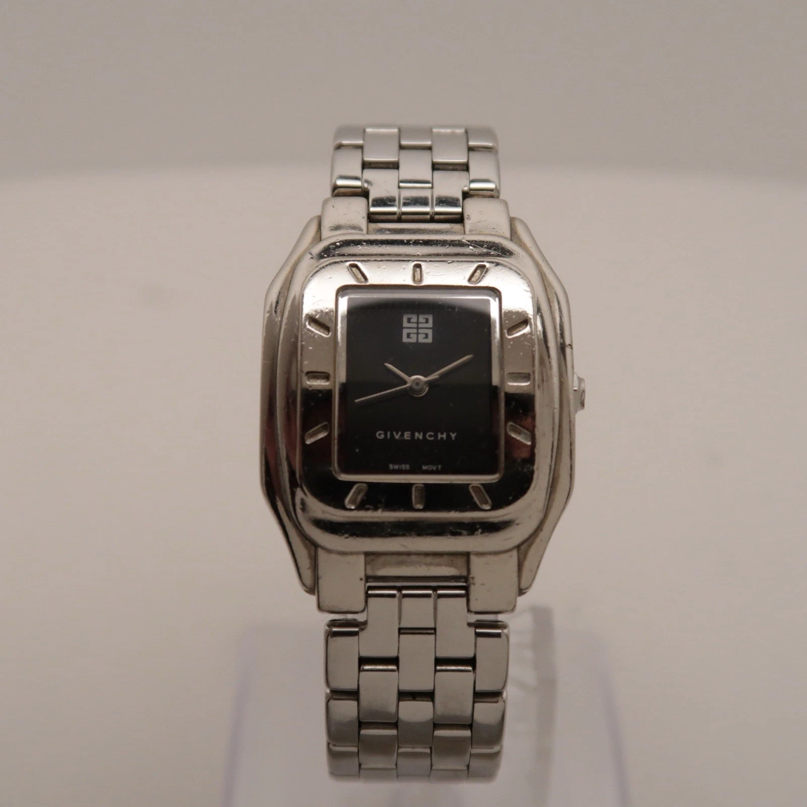GIVENCHY Square 4G Logo 095844 Analog Quartz Women Vintage Watch W421 *WORKING