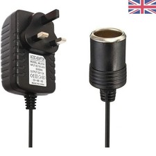 Car plug DC Adapter 240V 2A AC Mains to 12V DC, Car Converter Socket Voltage ...