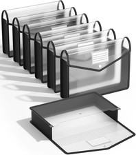 Plastic Expanding File Folder, Transparent envelopes with Snap Closure, No Divid