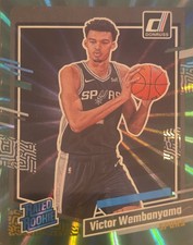2023 Donruss Rated Rookies#220 Victor Wembanyama Green Laser Holo