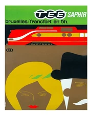 Retro Train Travel Wall Art Poster - Vintage Style Print Home Decor