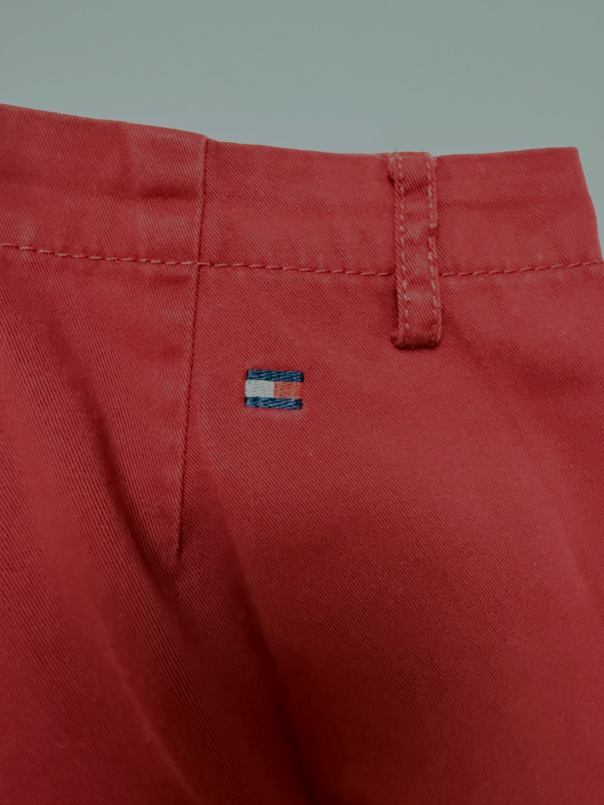 Tommy Hilfiger Women's Bright Red Cotton Pants Inseam 23" Straight Ankle Size 8 thumbnail 5