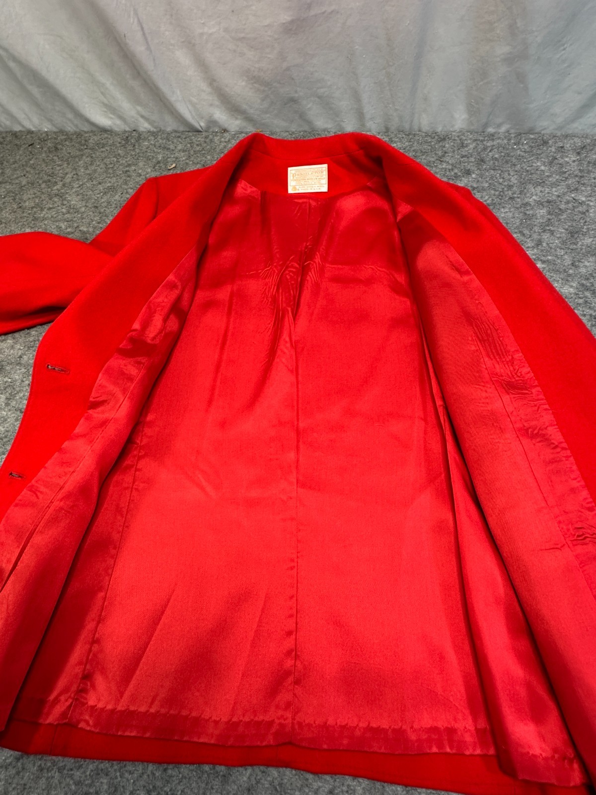 VTG Pendleton Virgin Wool Solid Red Jacket Blazer… - image 12