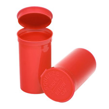 225PC 13 Dram Child Resistant Pop Top Container - Red, Opaque 
