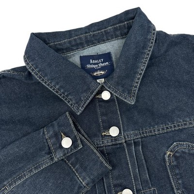 ASHLEY Vintage Charm NWT Women's Cropped Denim Jacket Dark Cutoff XL