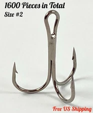 Dyxssm Fishing Classic Frog Hook 2# 100 Pieces per Pack Set of 16