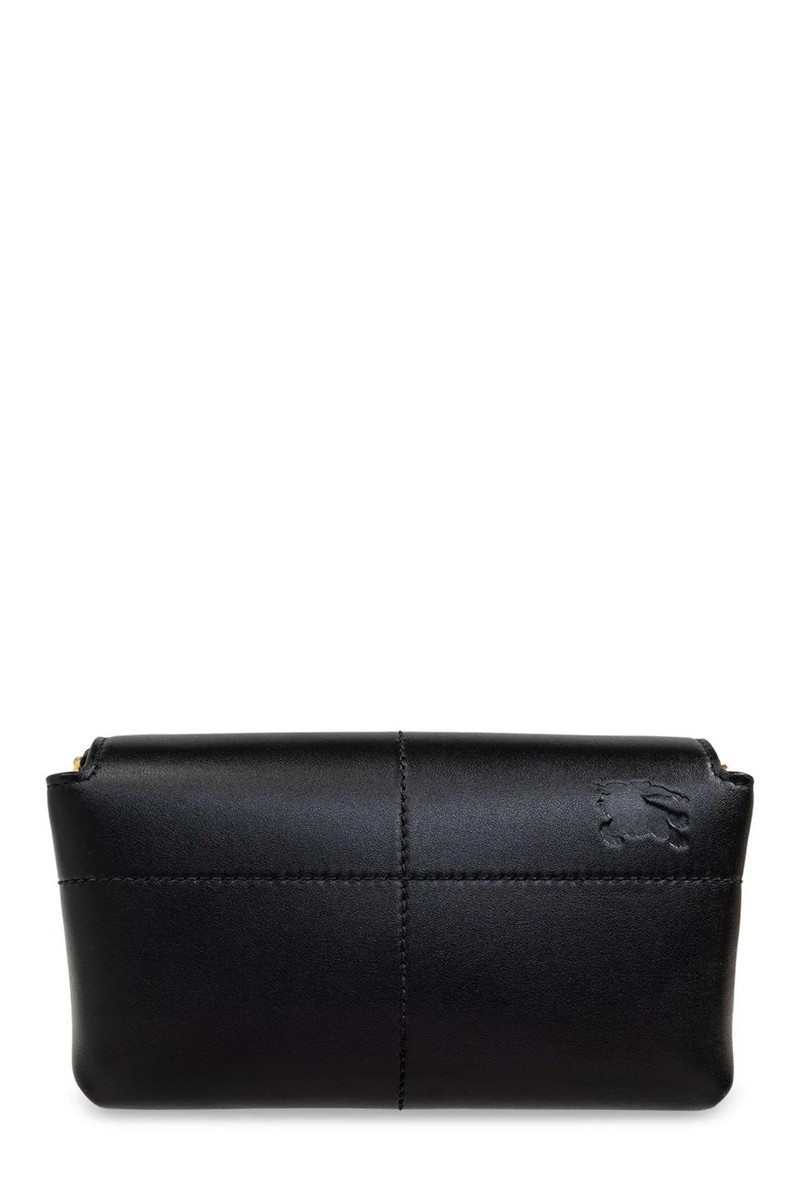 NWT BURBERRY MINI SNIP CHAIN BAG BLACK LEATHER $1290 | eBay