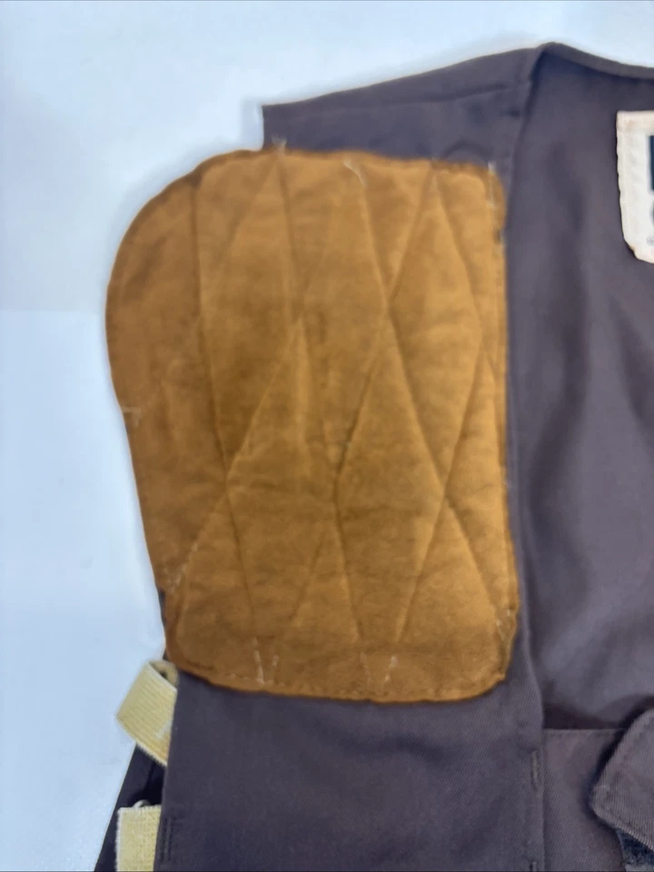 Chaleco de Tiro Bob Allen De Colección Marrón Con Borde de Gamuza Hecho en EE. UU. Talla Grande Foto 3 de 4