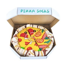 Novelty Pizza Socks   4-Pack Fun Gift Set for Men  Women